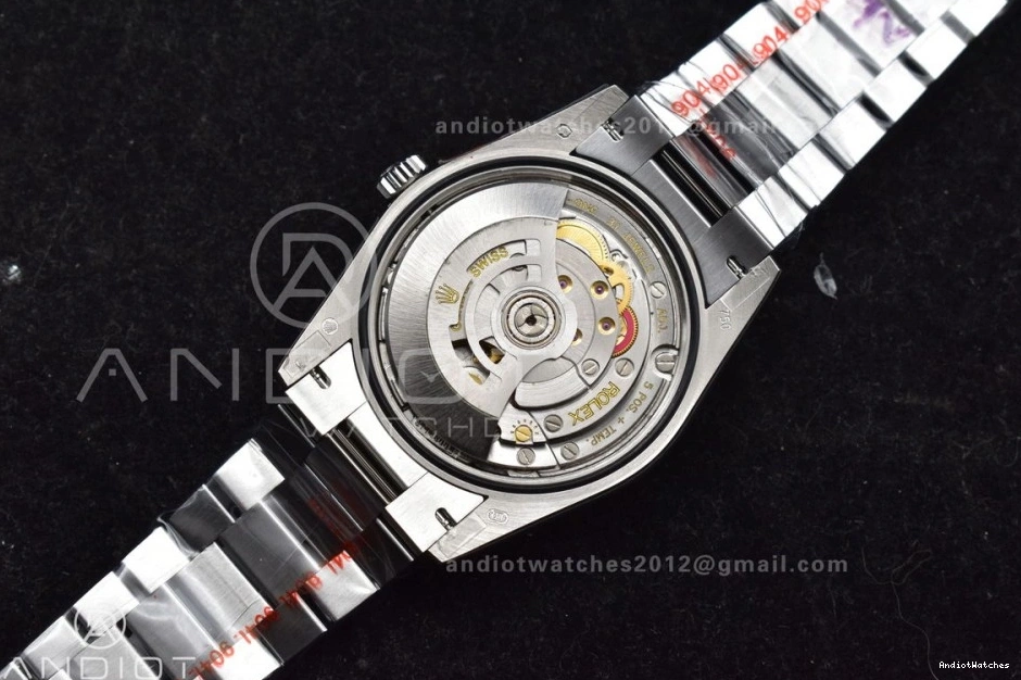 President 36 on EyeCatching 689 (Gain Dial Light vr3255 Weight) Blue Roman Steel SS 904L Bracelet Edition DayDate QF V5 Best 1031